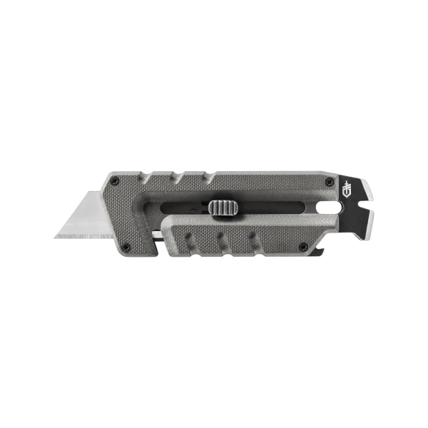 gerber prybrid utility knife with blade retracted in tactical grey finish